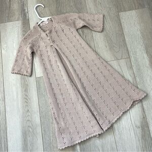 Patachou Knit Dress open tie maxi baby Pink (size 0-3 months) feminine